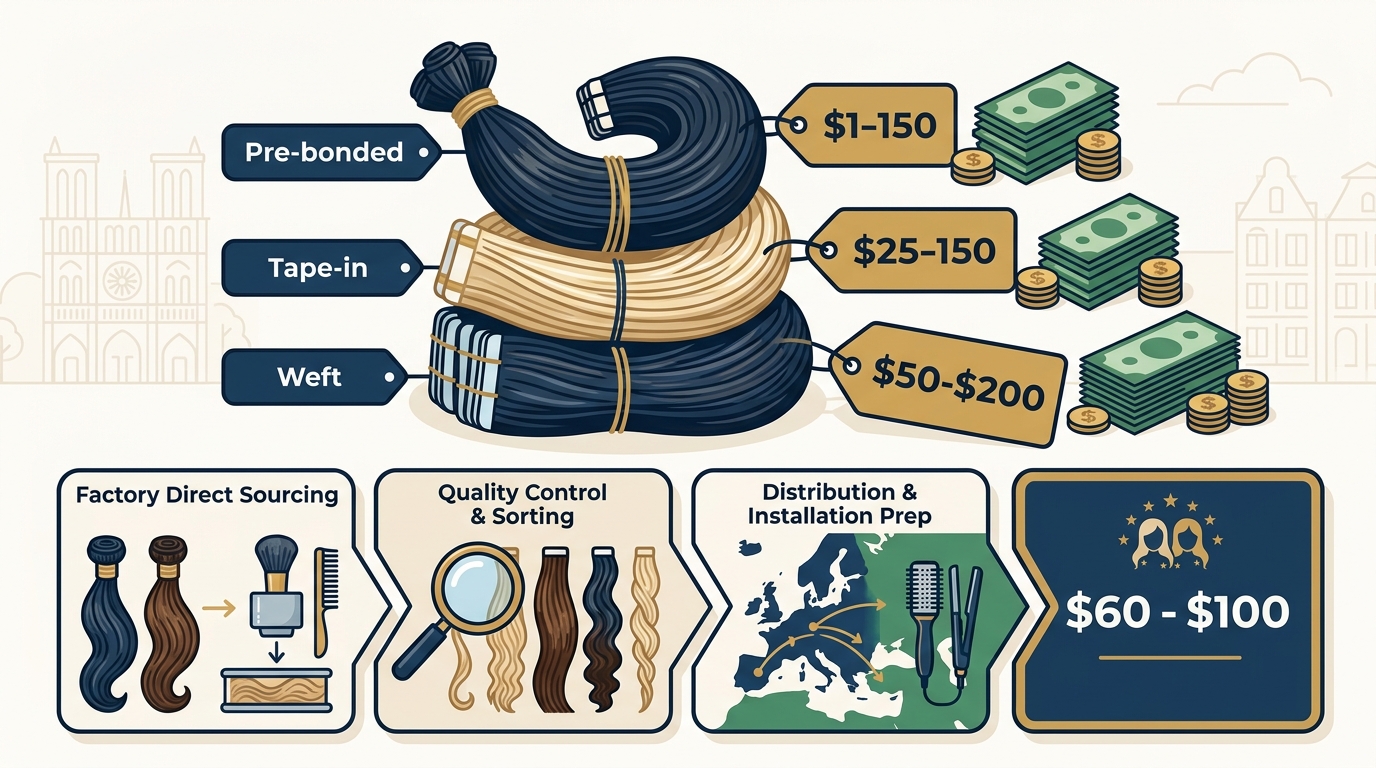 How Much Does It Cost for High-Quality Human Hair Extensions?
