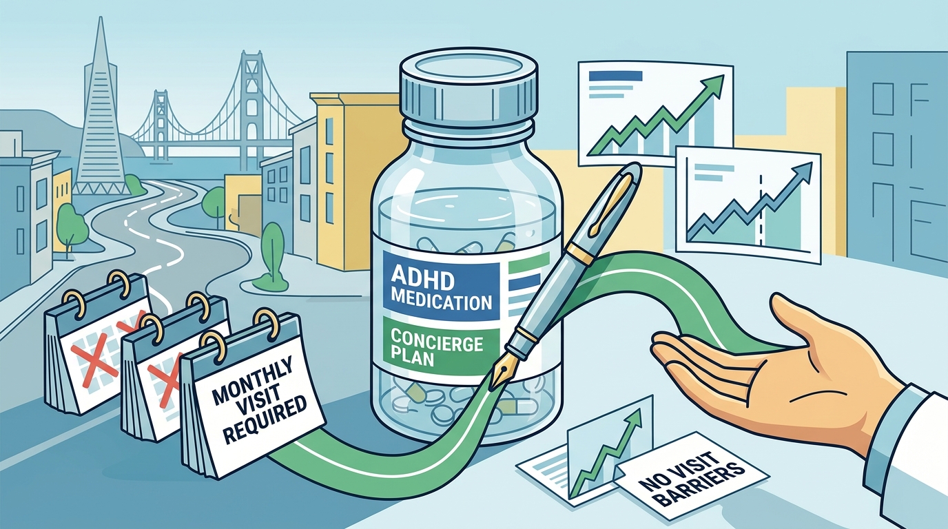 ADHD Psychiatrist in SF: Stimulants Without Monthly Visits