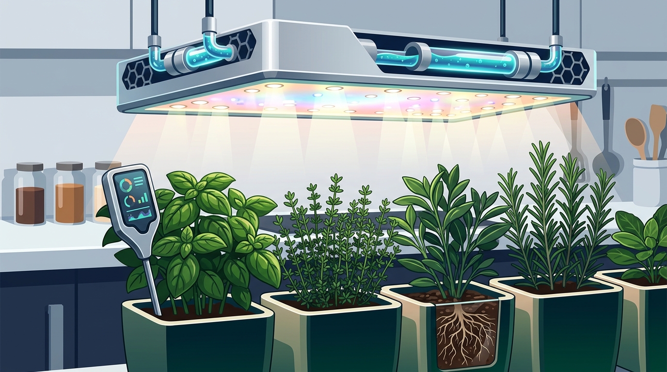 Best Grow Light for Herbs Indoors: Nano Liquid Technology
