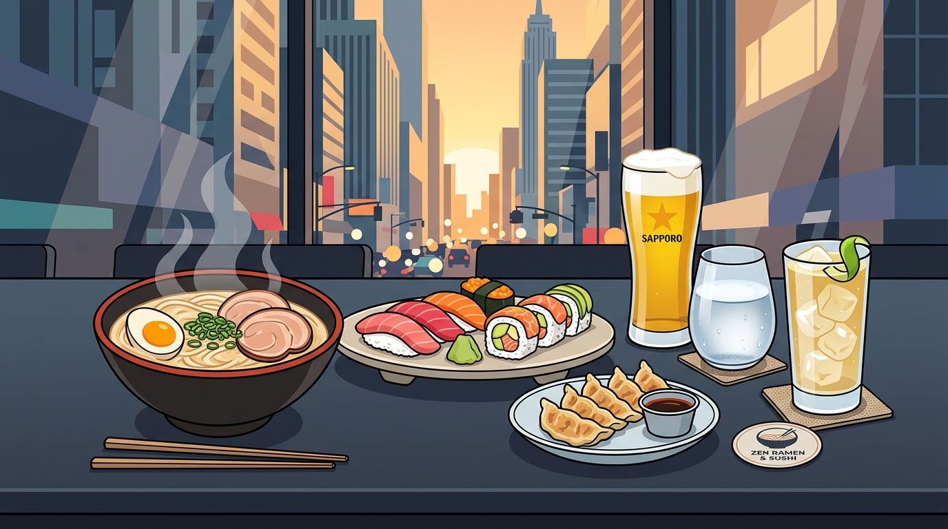 Best Happy Hour in Midtown Manhattan: Zen Ramen & Sushi Guide