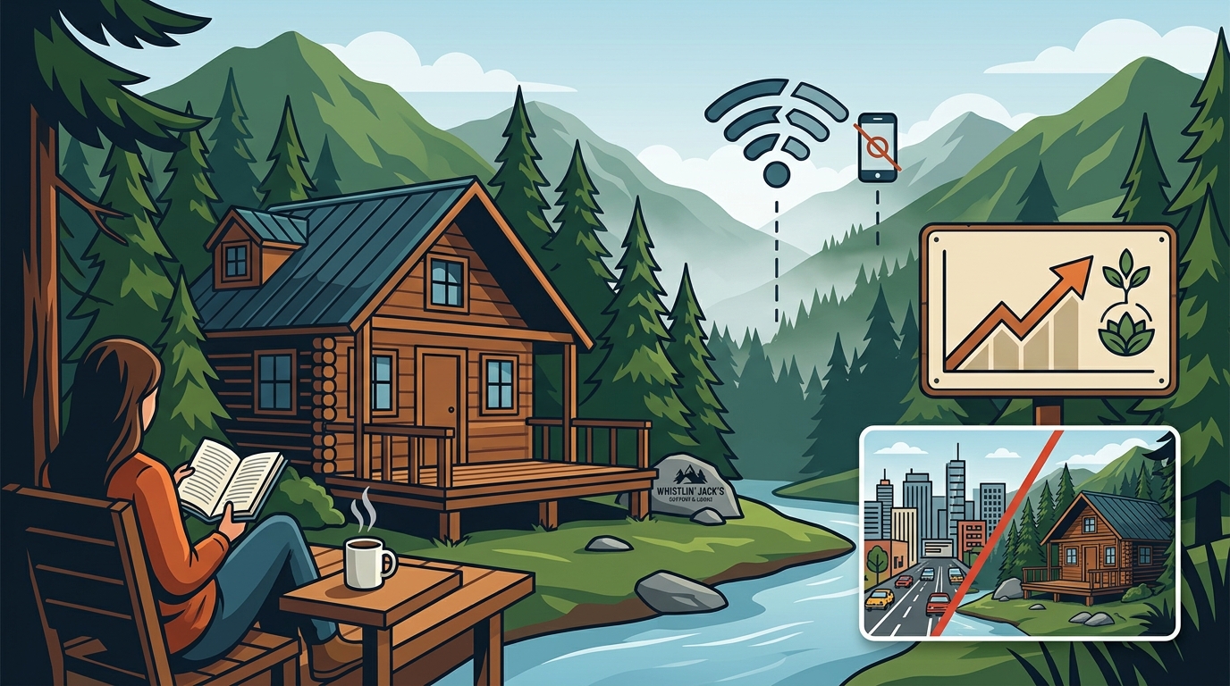 Quiet Mountain Retreat in Pacific Northwest: Whistlin Jacks