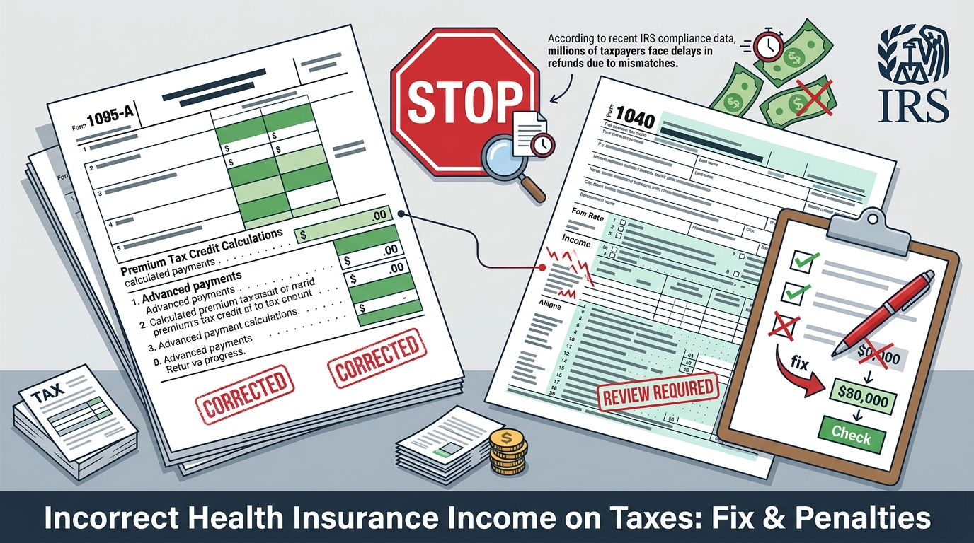 Incorrect Health Insurance Income on Taxes: Fix & Penalties