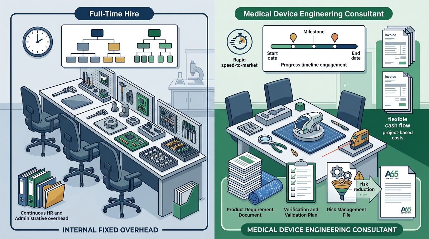 Medical Device Engineering Consultant vs. Full-Time Hire