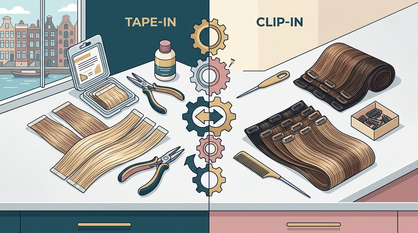 Tape-In vs Clip-In Hair Extensions: Key Differences & Guide