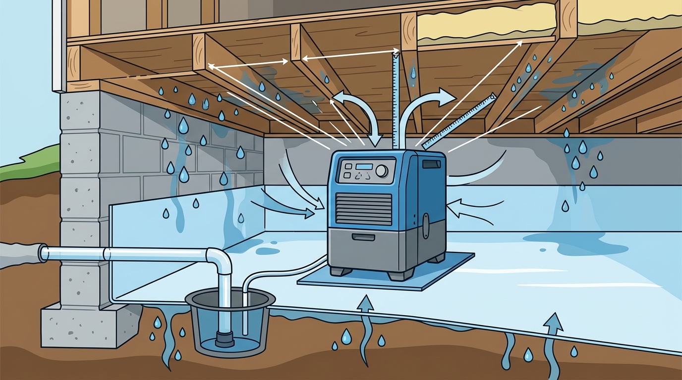How to Determine the Right Size Dehumidifier for Your Crawl