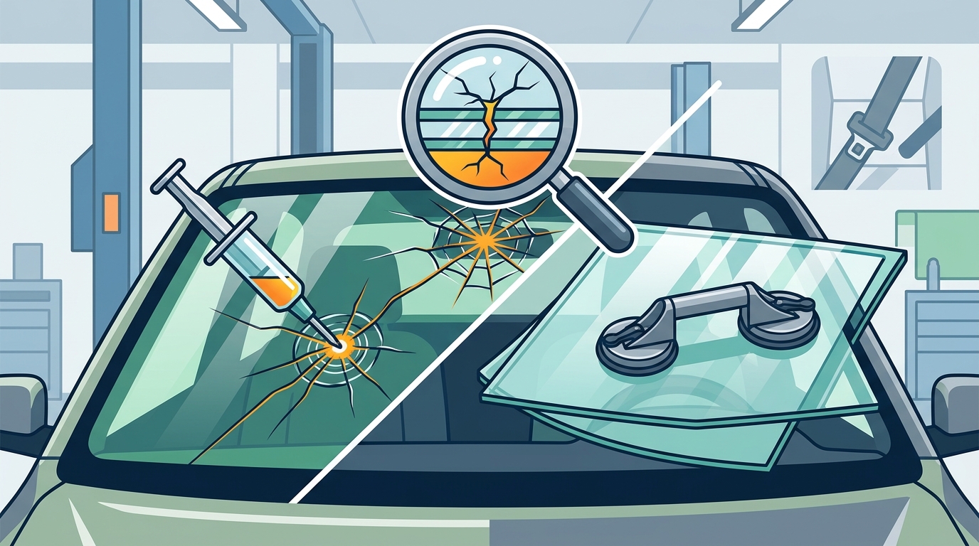 Cracked Windshield: Repair vs. Replacement Guide