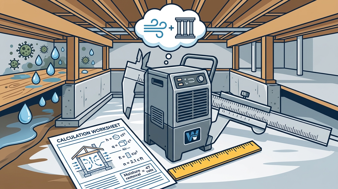 How to Determine the Right Size Dehumidifier for Your Crawl