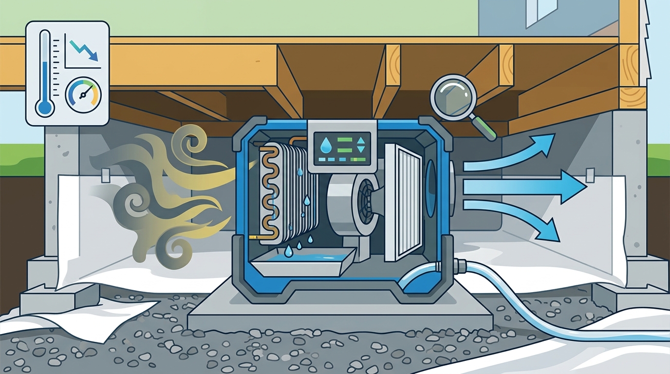 How to Determine the Right Size Dehumidifier for Your Crawl