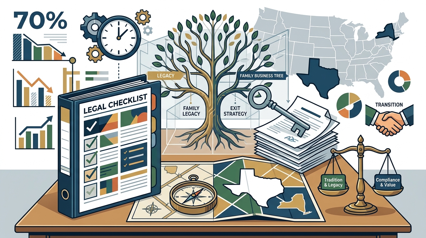 Selling a Family Business: Legal Checklist for Texas & NY