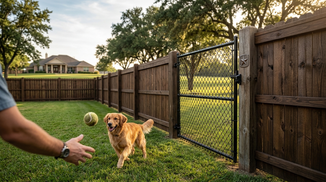 Best Fence Types for Pet Containment in Brazoria County