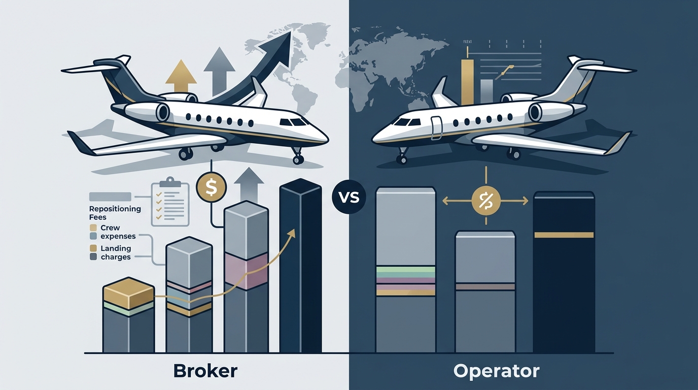 Private Jet Charter Cost Differences: Broker vs. Operator