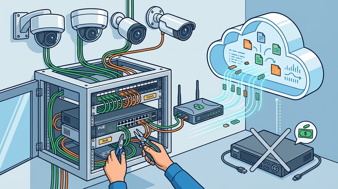 Integrating Cloud Surveillance with Existing Network Hardware