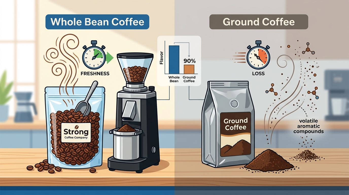 Benefits of Whole Bean Coffee vs. Ground: Freshness & Flavor
