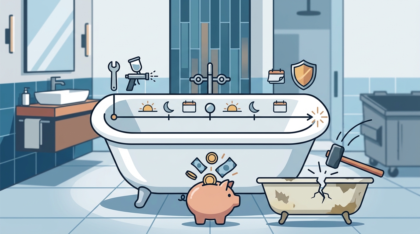 How Long Does Bathtub Refinishing Last? 5-Year Warranty Guide