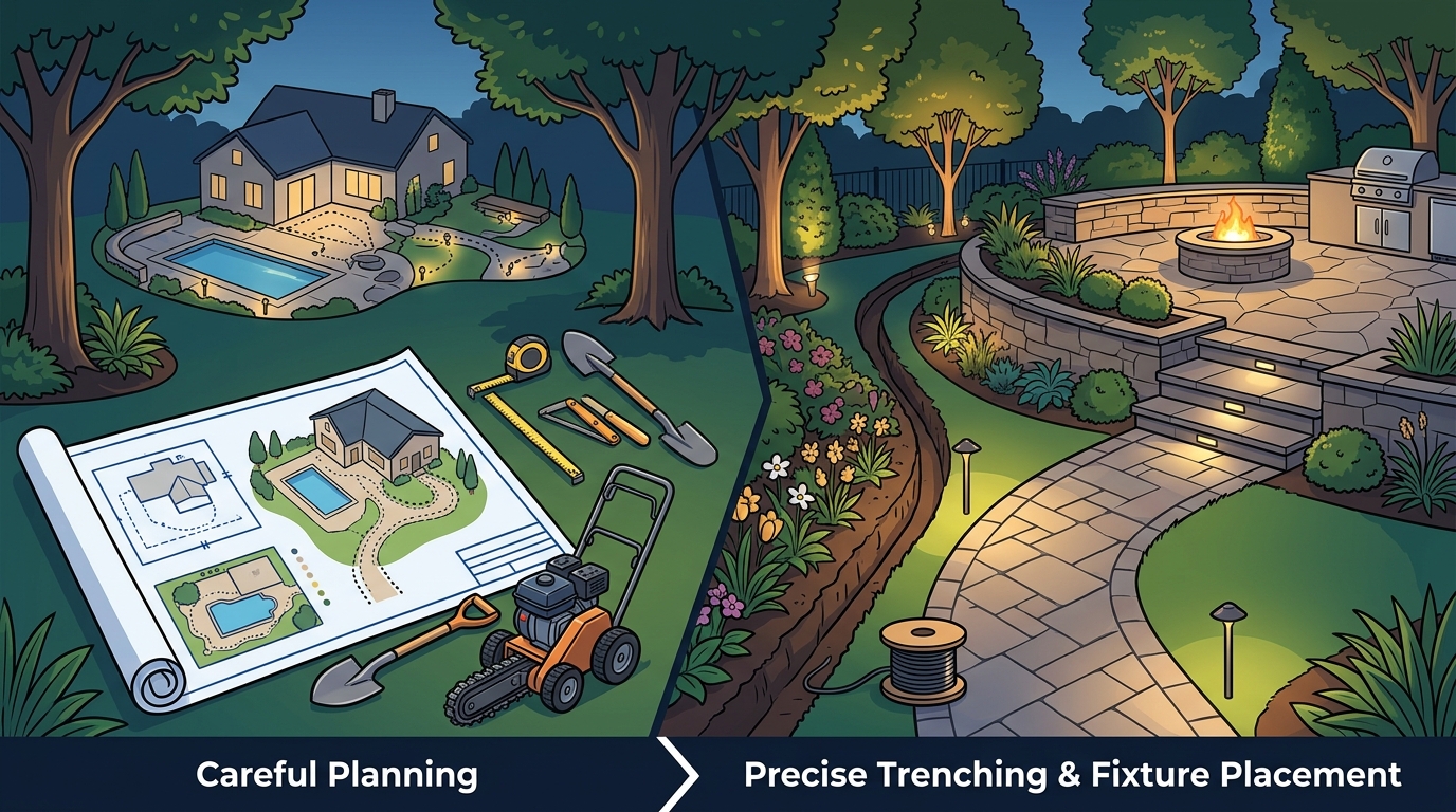 The Process for Installing Outdoor Lighting: A Step-by-Step