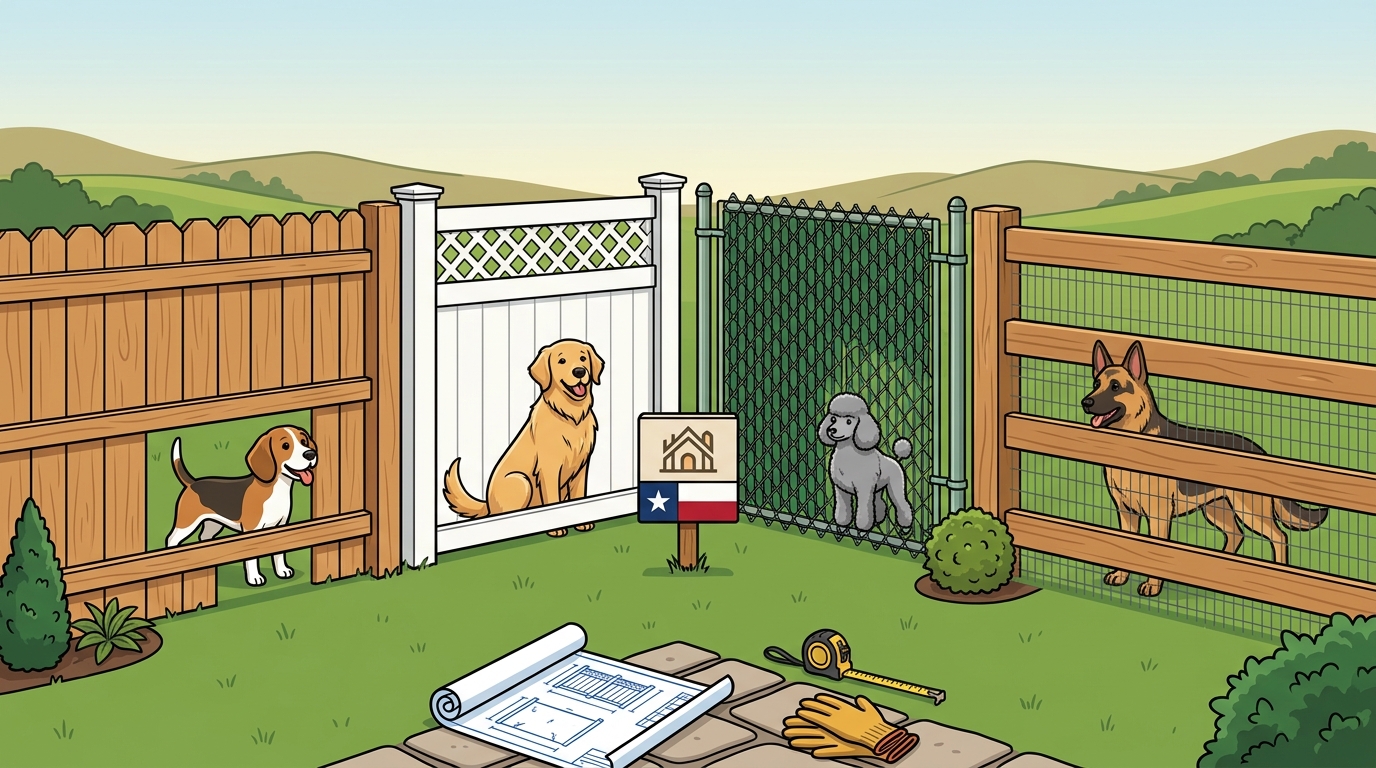 Best Fence Types for Pet Containment in Brazoria County