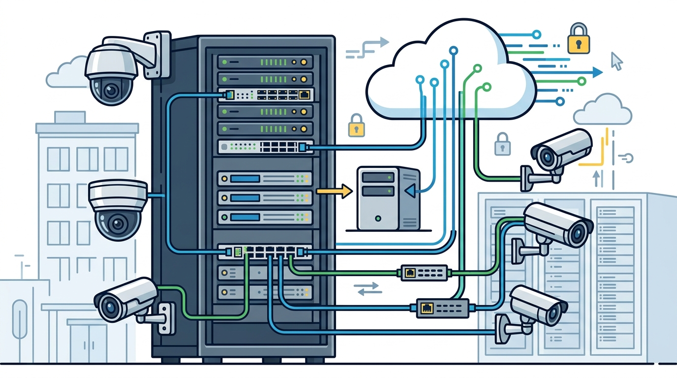Integrating Cloud Surveillance with Existing Network Hardware