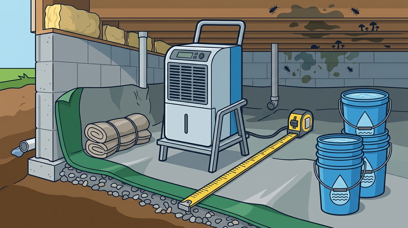 How to Determine the Right Size Dehumidifier for Your Crawl