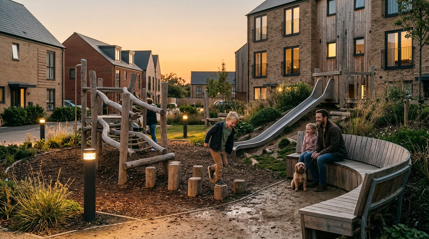 Who Builds Sustainable Play Areas for UK Housing Developments?