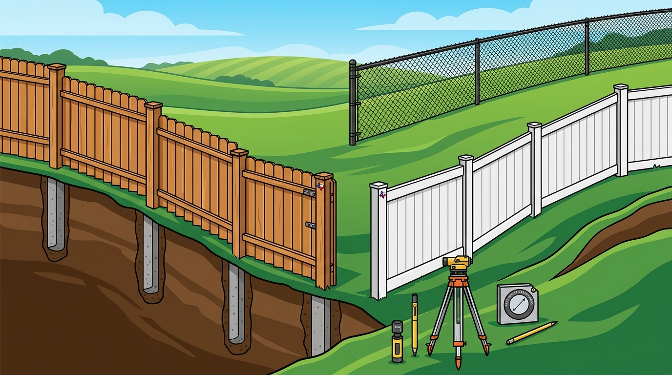 Best Fence Options for Uneven Terrain in Fort Bend County
