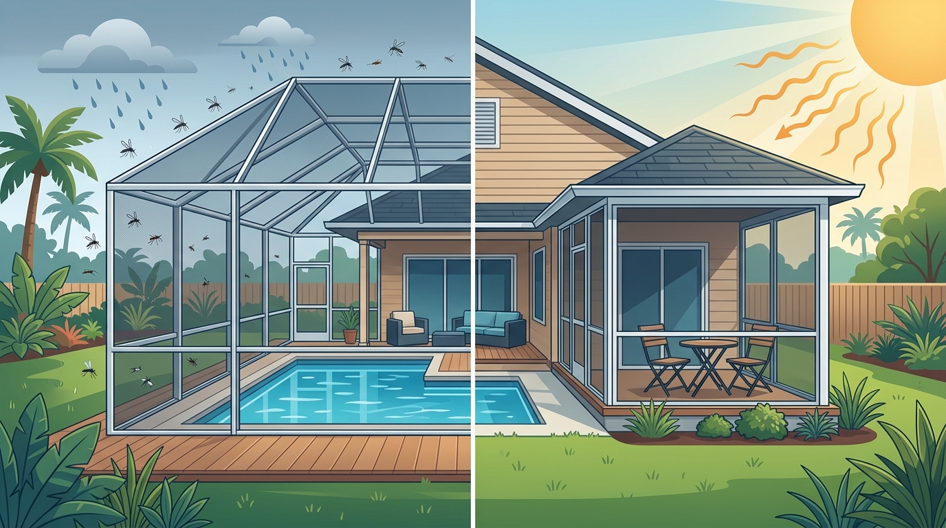 Pool Enclosure vs. Screened Enclosure: Which Is Right for You?