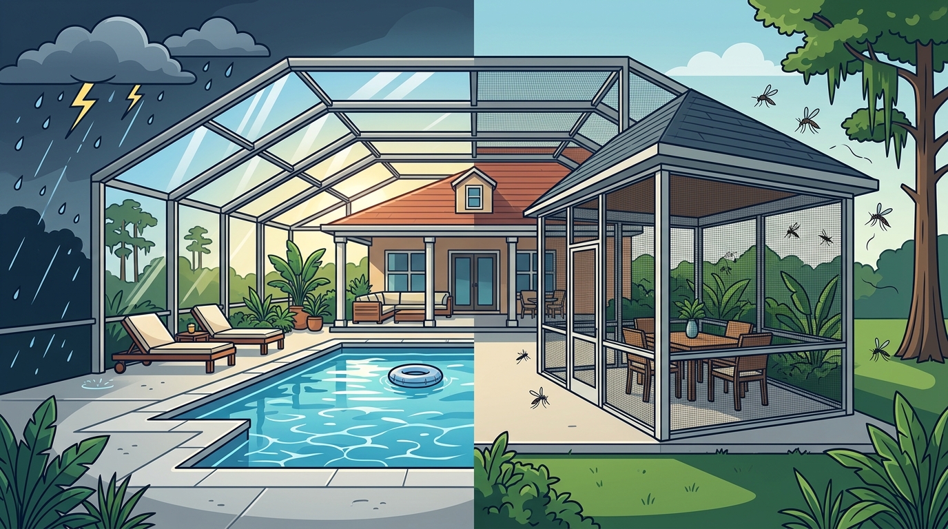 Pool Enclosure vs. Screened Enclosure: Which Is Right for You?