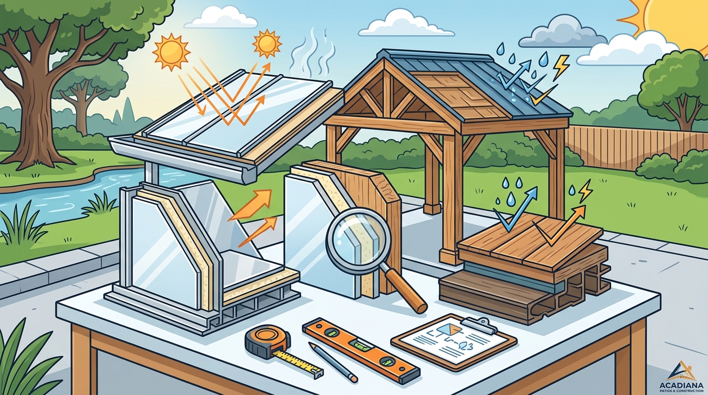 Best Patio Cover Material for Louisiana Heat & Humidity