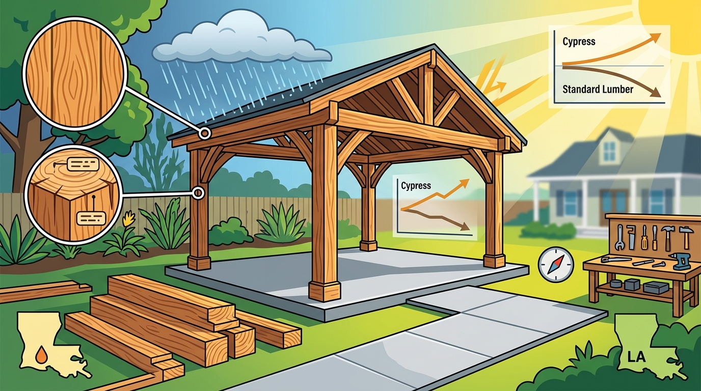 Why Cypress Is the Best Wood for Louisiana Outdoor Structures