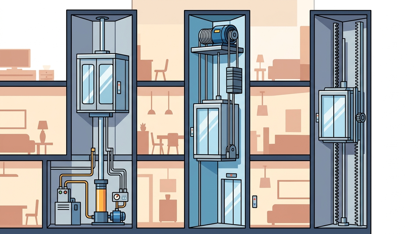 Residential Elevator Types: Hydraulic, Traction & More
