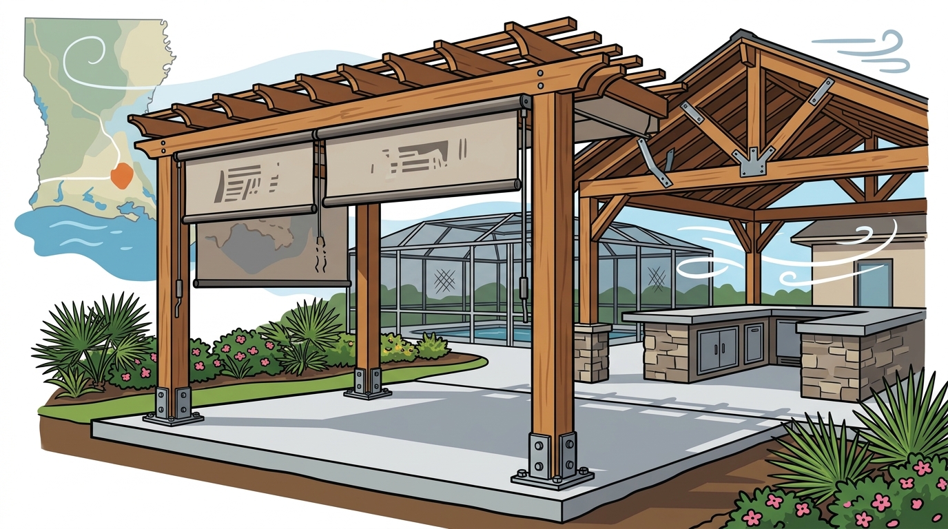 Hurricane-Proofing Outdoor Structures: A Lafayette Guide