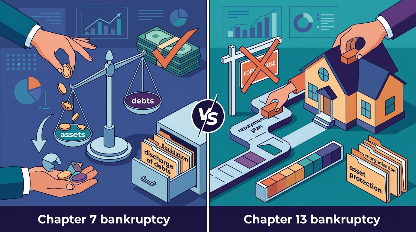 Chapter 7 vs Chapter 13 Bankruptcy: Key Differences Explained