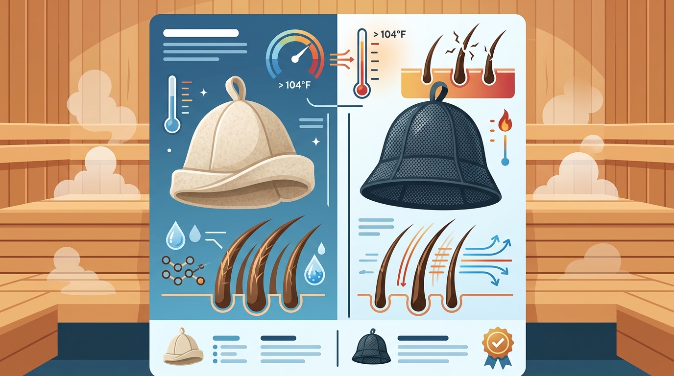 Best Sauna Hats for Hair Protection: Wool vs Mesh Guide