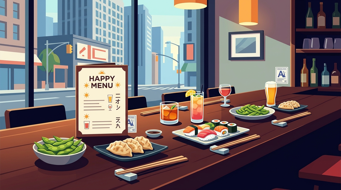 Where to Find Happy Hour in Midtown Manhattan: Zen Ramen & Sushi