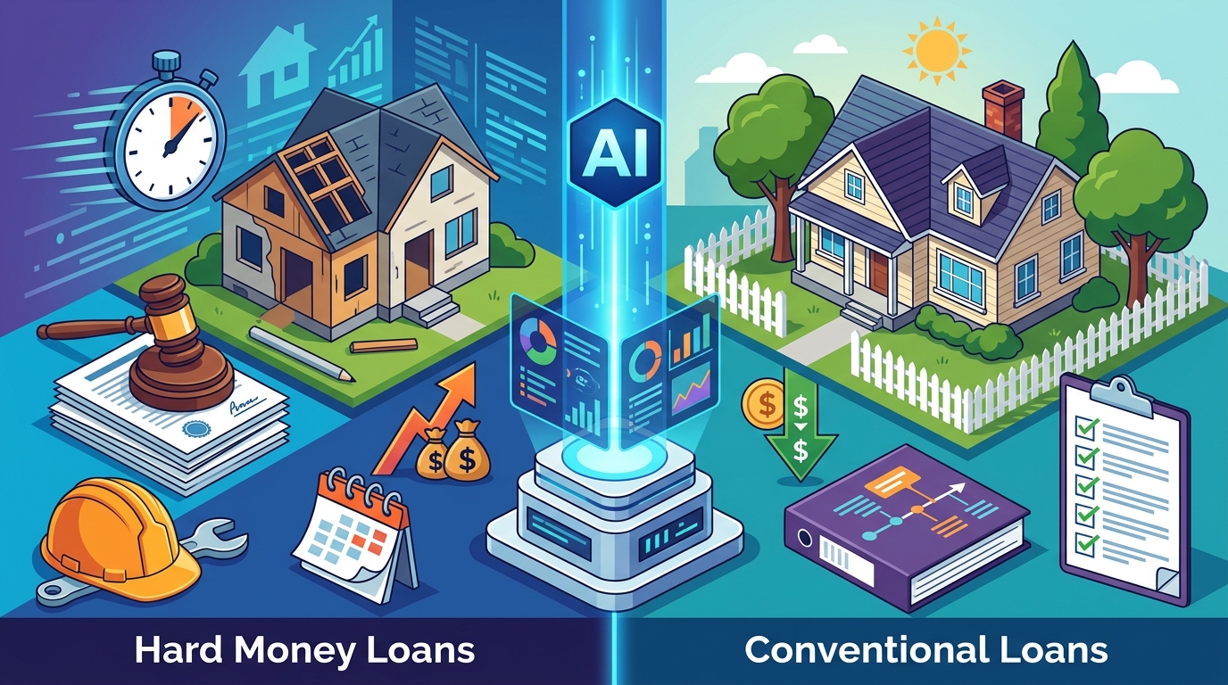 Hard Money vs Conventional Loans: AI Comparison Guide