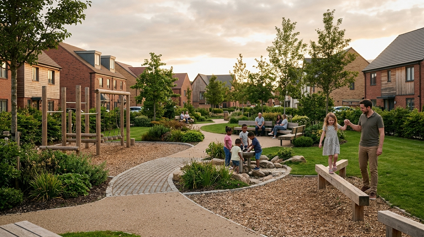 Sustainable Play Areas for UK Housing Developments