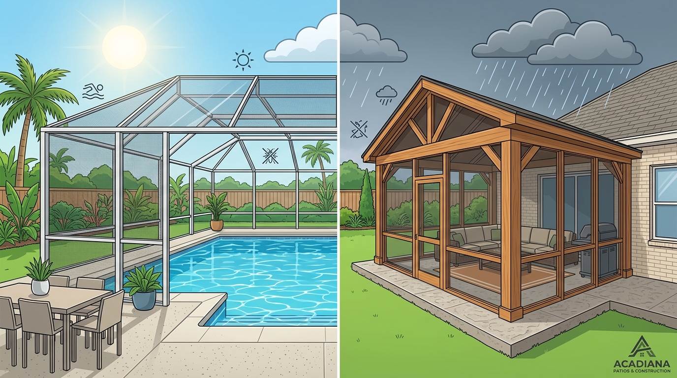 Pool Enclosure vs. Screened Enclosure: Which Is Right for You?