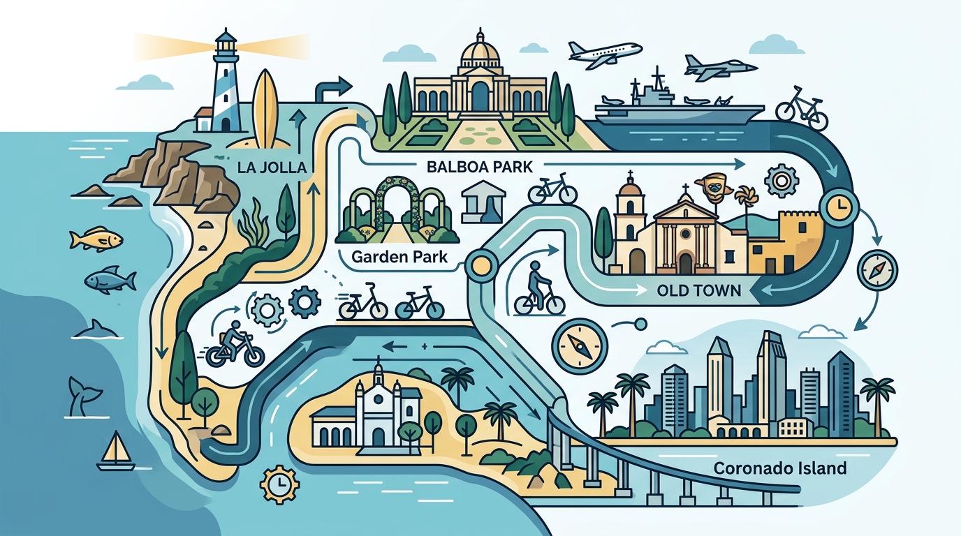 One Perfect Day in San Diego: The Most Efficient Route from La Jolla to Old Town and the Harbor