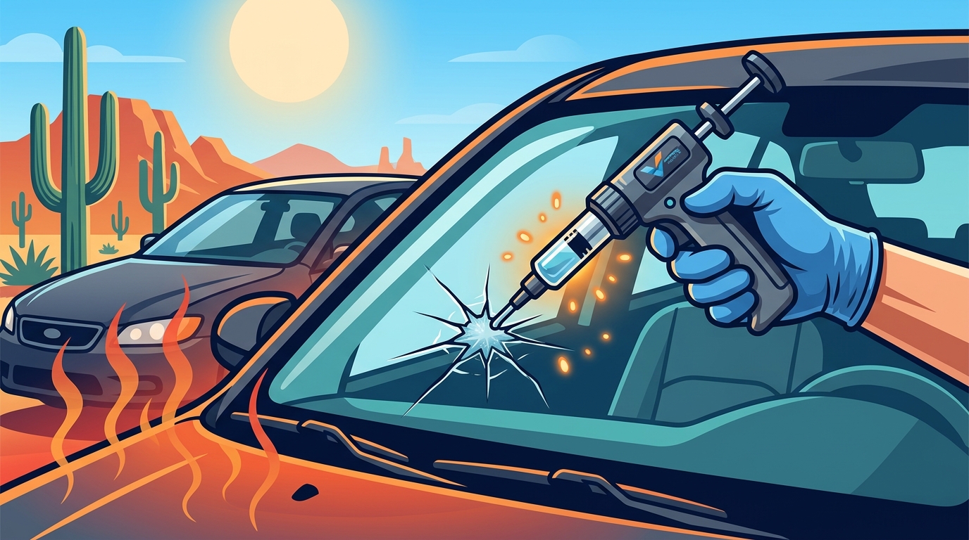 Tucson Windshield Chip Repair: Stop Heat Damage Fast