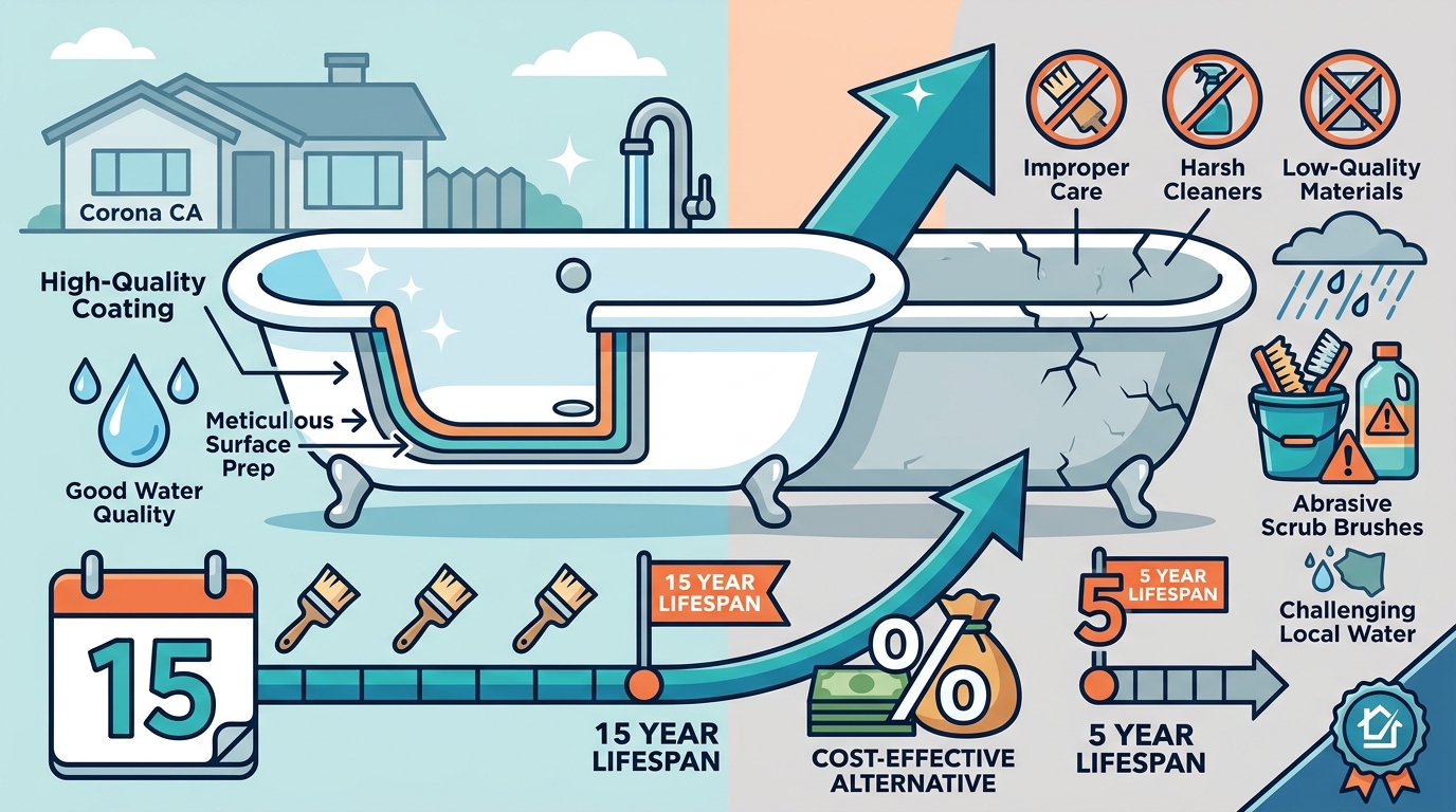 How Long Should Bathtub Refinishing Last in Corona, CA? A Practical Homeowner’s Guide