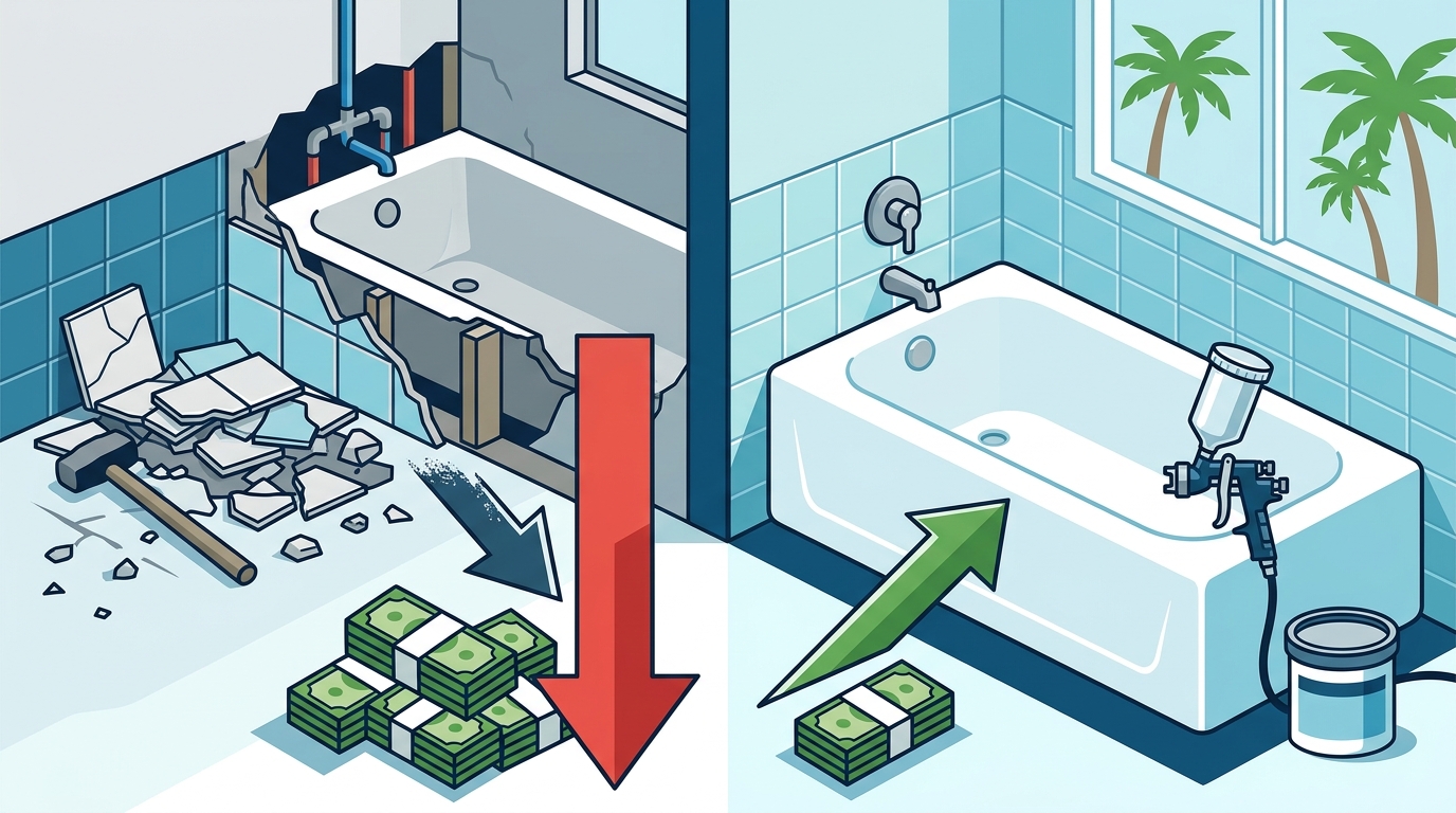 Save 70% on Tub Refinishing in Corona CA vs Replacement