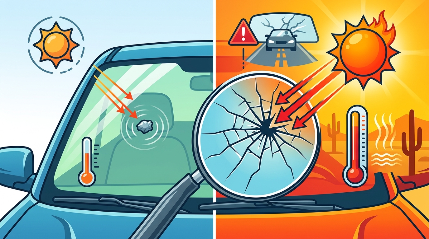 Best Tucson Windshield Chip Repair Shops Before Heat Damage