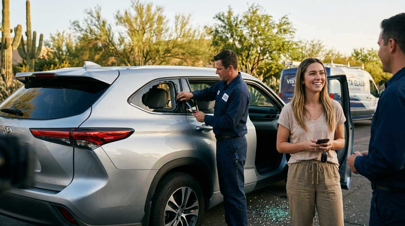Same-Day Side & Rear Window Replacement Tucson After Break-In