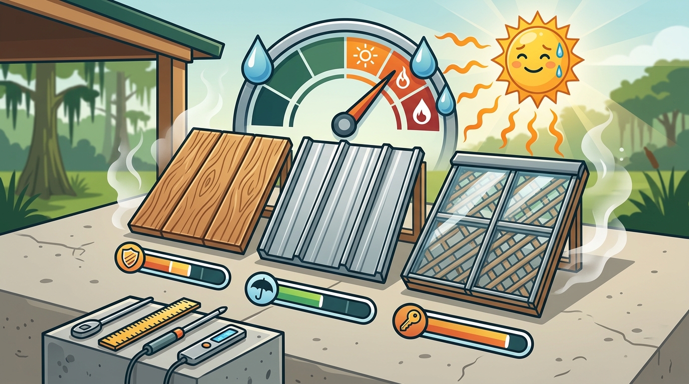 Best Patio Cover Material for Louisiana Heat & Humidity