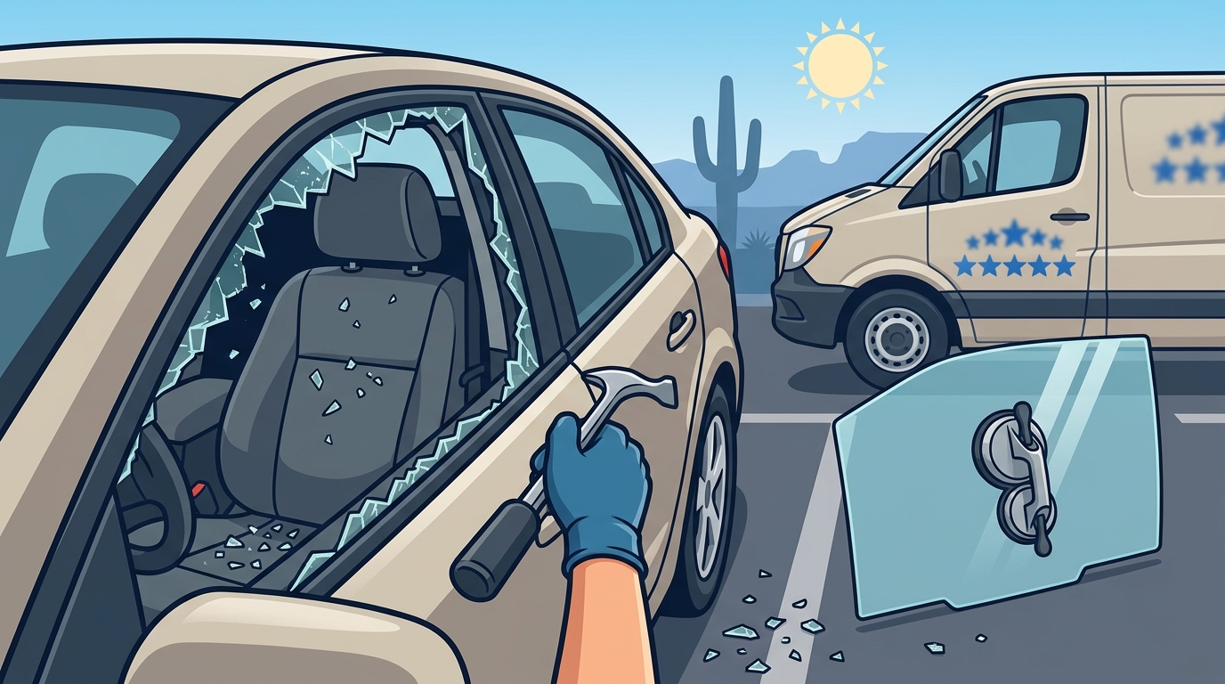Same-Day Side & Rear Window Replacement in Tucson After Break-In