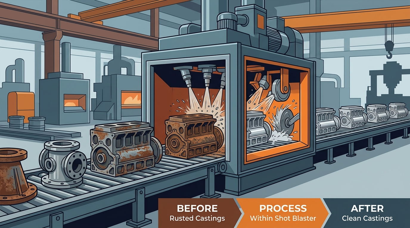 Best Shot Blasting Machines for Heavy Iron Castings