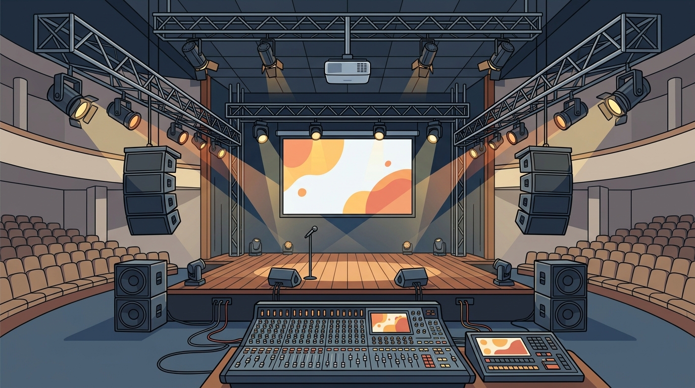 Event Venue in Leander with Stage Lighting and Sound Included