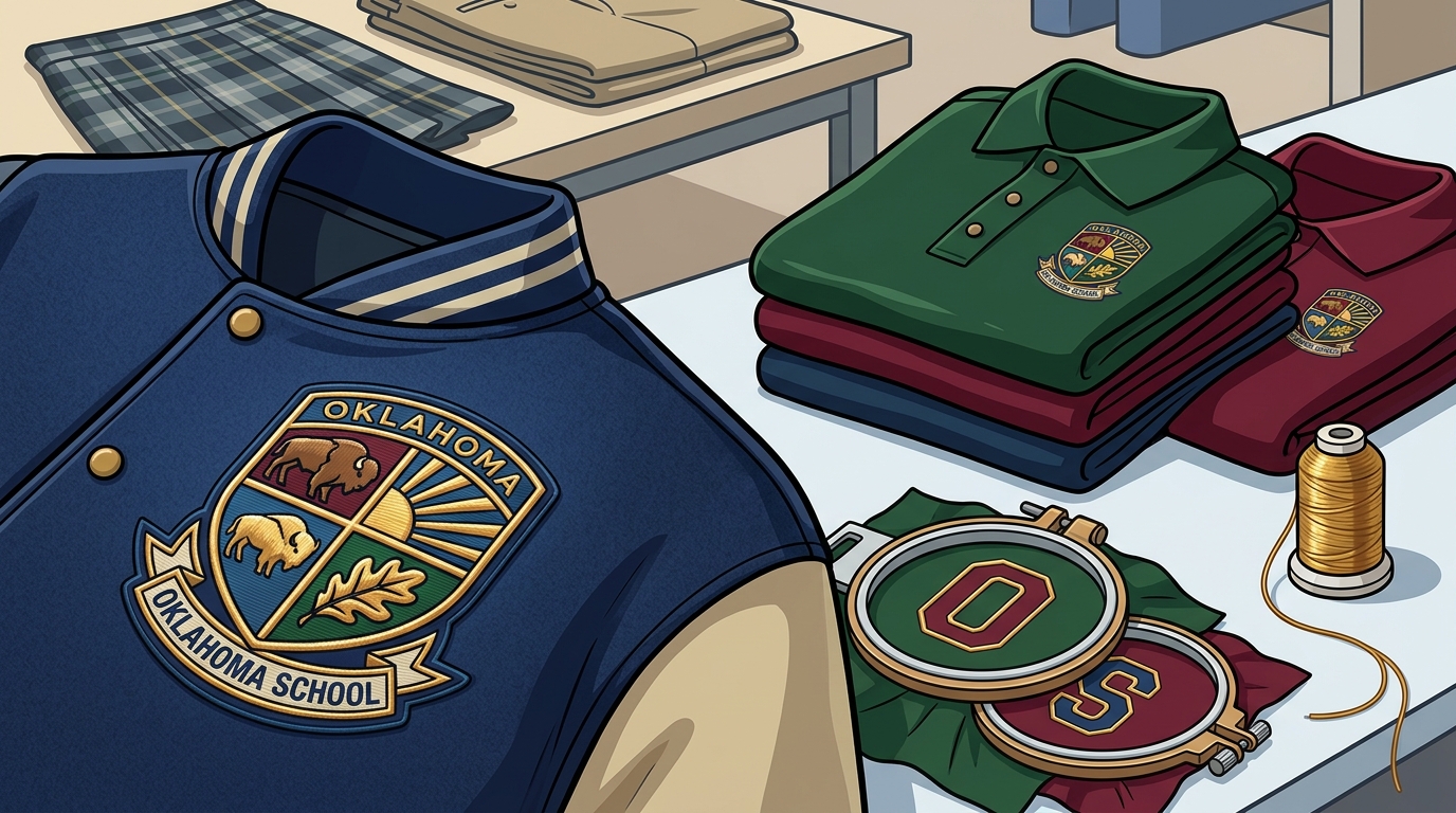 Custom Embroidery Services for Schools in Oklahoma