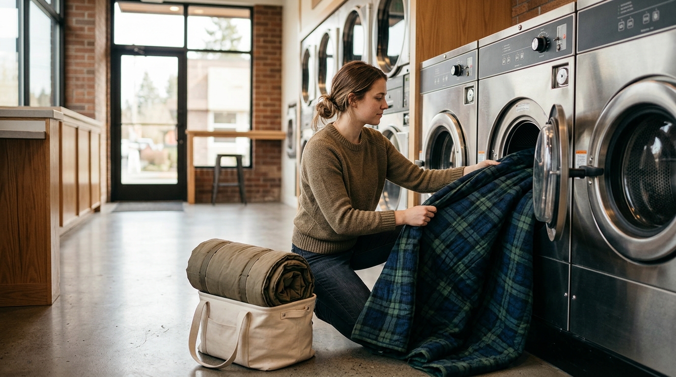 How to Wash Heavy Blankets & Sleeping Bags at a Laundromat