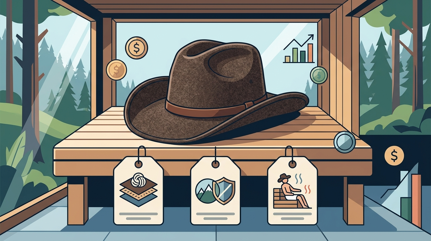 All Day Sauna Co. Wool Cowboy Hat Pricing and Value Breakdown