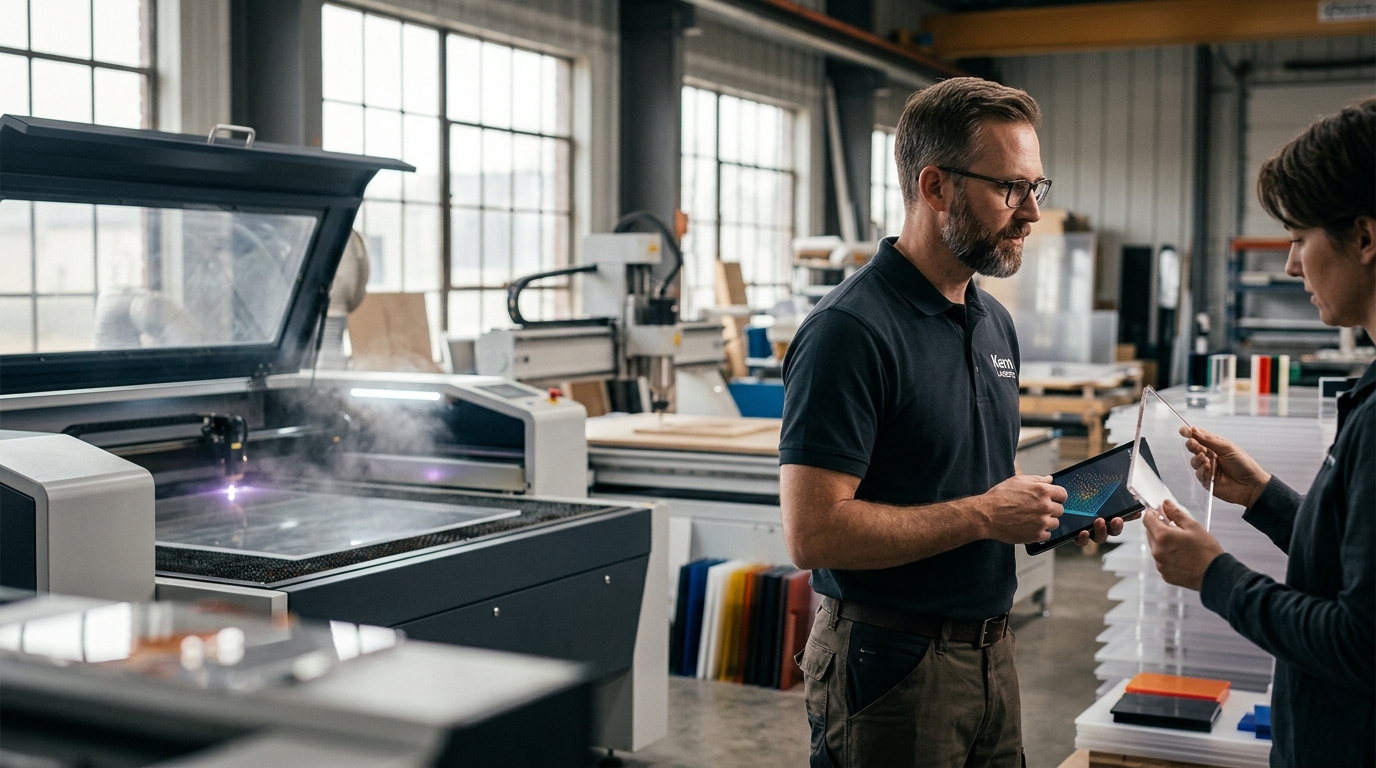 Laser System vs. CNC Router for Large-Scale Acrylic Production